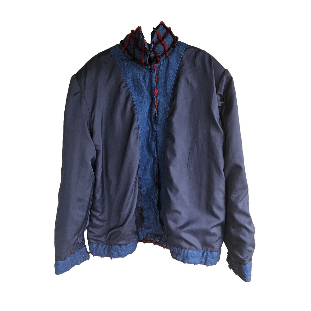 Vintage Stonebridge Chambray Chenille Patchwork Button Down Jacket - Picture 3 of 11